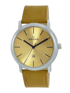 maxima Men Dial & Leather Straps Analogue Watch 69885LMGI