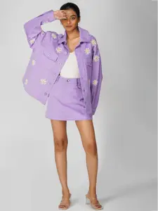 THE CLOTHING FACTORY Emily In Paris Pure Cotton Straight Mini Skirts