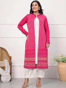 Juniper Ethnic Motif Printed Cotton Longline Winter Jacket