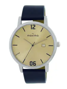 maxima Men Dial & Leather Straps Analogue Watch 67041LMGI