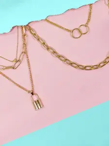 fabula Set Of 2 Multi-Strand Layered Minimal Charm Necklace