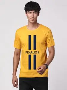 ADRO Men Typography Printed Round Neck Cotton T-shirt