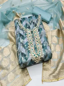 ASISA Embroidered Zardozi Organza Unstitched Dress Material