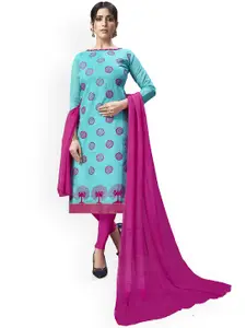 JULEE Embroidered Unstitched Dress Material