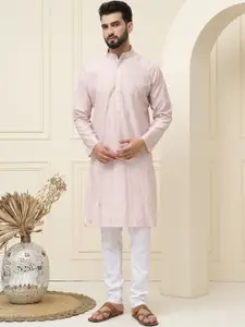 SOJANYA Geometric Woven Design Regular Jacqard Cotton Silk Kurta With Pyjama