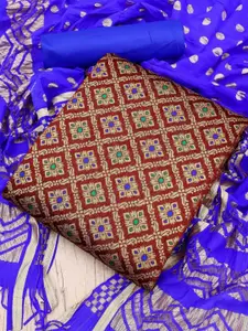 JULEE Woven Design Pure Silk Unstitched Dress Material