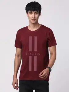 ADRO Men Typography Printed Cotton T-shirt