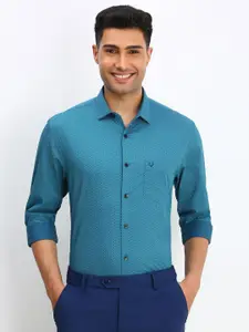 Allen Solly Men Spread Collar Micro Ditsy Printed Cotton Slim Fit Formal Shirt