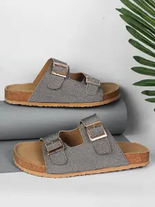 DressBerry Women Open Toe Flats with Buckles