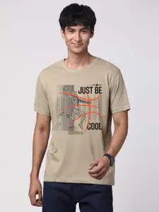 ADRO Men Graphic Printed Pure Cotton Round Neck T-shirt