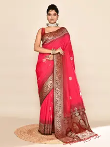 elora Woven Design Zari Silk Blend Banarasi Saree