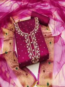 ASISA Embroidered Beads & Stones Unstitched Dress Material