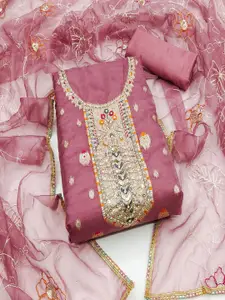 ASISA Embroidered Organza Unstitched Dress Material