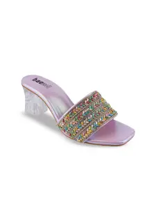 BAESD Embellished Block Heel Sandals