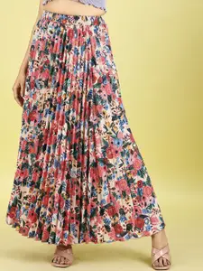 OTABU Women Printed A-Line Maxi Skirt
