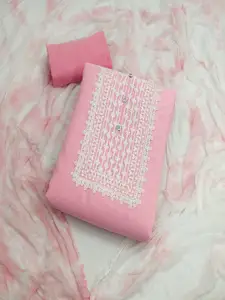 JULEE Floral Embroidered Silk Georgette Unstitched Dress Material