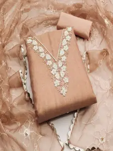 ASISA Floral Embroidered Beads and Stones Unstitched Dress Material