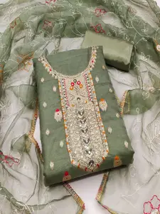 ASISA Embroidered Organza Unstitched Dress Material