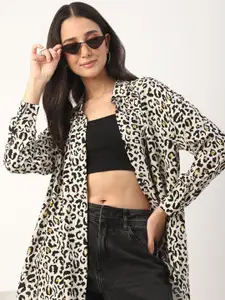 VASTRADO Women Animal Printed Opaque Oversized Casual Shirt