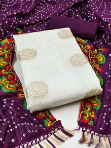 JULEE Woven Design Pure Silk Unstitched Dress Material