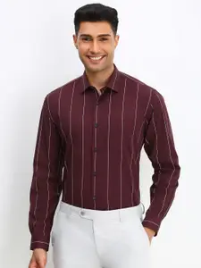 Allen Solly Men Spread Collar Vertical Striped Cotton Slim Fit Formal Shirt