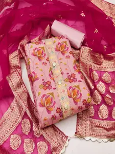 ASISA Embroidered Gotta Patti Organza Unstitched Dress Material