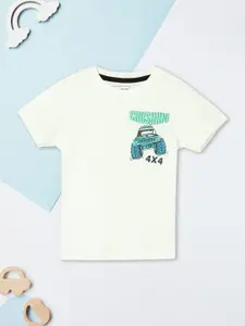 max Boys Graphic Printed Round Neck Cotton T-shirt