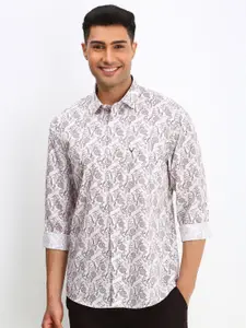 Allen Solly Men Spread Collar Floral Printed Cotton Slim Fit Casual Shirt