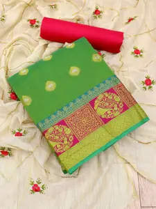 JULEE Floral Woven Design Pure Silk Unstitched Dress Material