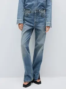 MANGO Women Light Fade Straight Fit Jeans