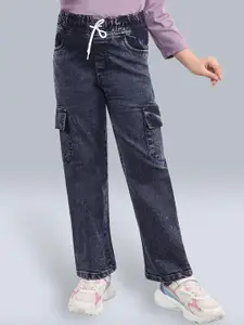 BAESD Girls Straight Fit Clean Look Heavy Fade Jeans