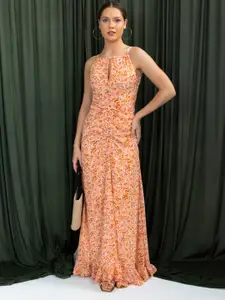 Stylecast X Hersheinbox Floral Print Georgette Maxi Dress