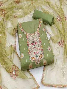 ASISA Embroidered Sequinned Organza Unstitched Dress Material