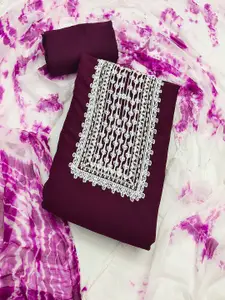 JULEE Floral Embroidered Silk Georgette Unstitched Dress Material