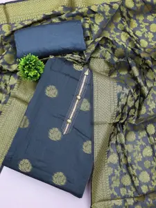 JULEE Floral Woven Design Pure Silk Unstitched Dress Material