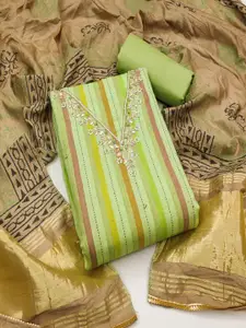 ASISA Floral Embroidered Beads and Stones Unstitched Dress Material