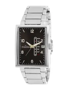 maxima Men Dial & Stainless Steel Straps Analogue Watch O-68081CMGI