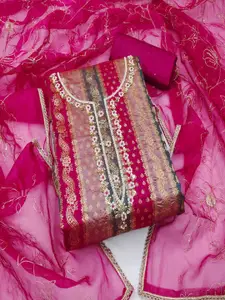 ASISA Embroidered Beads & Stones Unstitched Dress Material