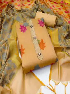 ASISA Embroidered Art Silk Unstitched Dress Material