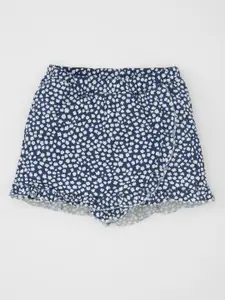 DeFacto Girls Regular Fit Floral Printed Shorts