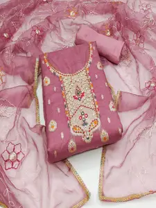 ASISA Embroidered Organza Unstitched Dress Material