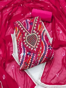 ASISA Embroidered Beads & Stones Unstitched Dress Material