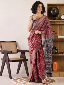Saree mall Women Bandhani Printed Ready to Wear Bagru Sarees