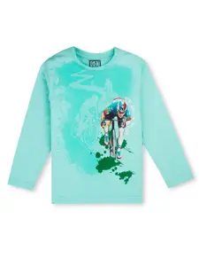 Gini and Jony Boys Pack Of 2 Graphic Printed Round Neck Cotton T-shirts