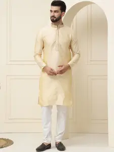 SOJANYA Paisley Embroidered Regular Thread Work Cotton Silk Kurta With Pyjama