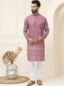 SOJANYA Geometric Printed Regular Pure Cotton Kurta With Pyjama