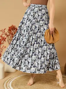 OTABU  Women Printed A-line Maxi Skirt
