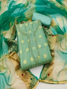 ASISA Embroidered Art Silk Unstitched Dress Material