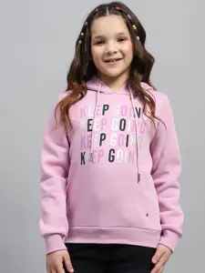 Monte Carlo Girls Typography Printed Hooded Sweatshirt