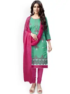 JULEE Ethnic Motifs Embroidered Unstitched Dress Material